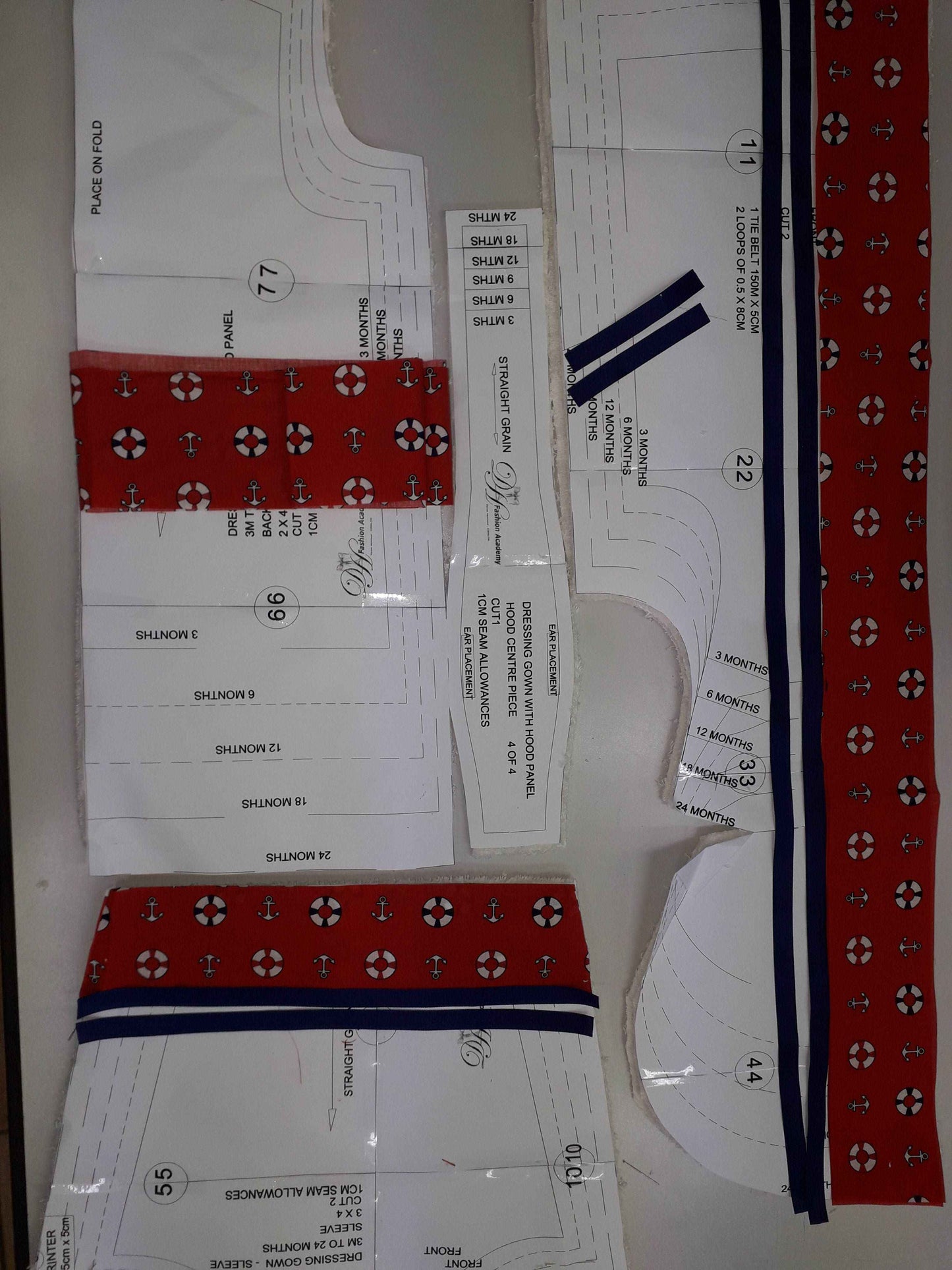 Baby/Toddler Dressing Gown/Bath Robe PDF Sewing Pattern & Instructions - 3m-24m