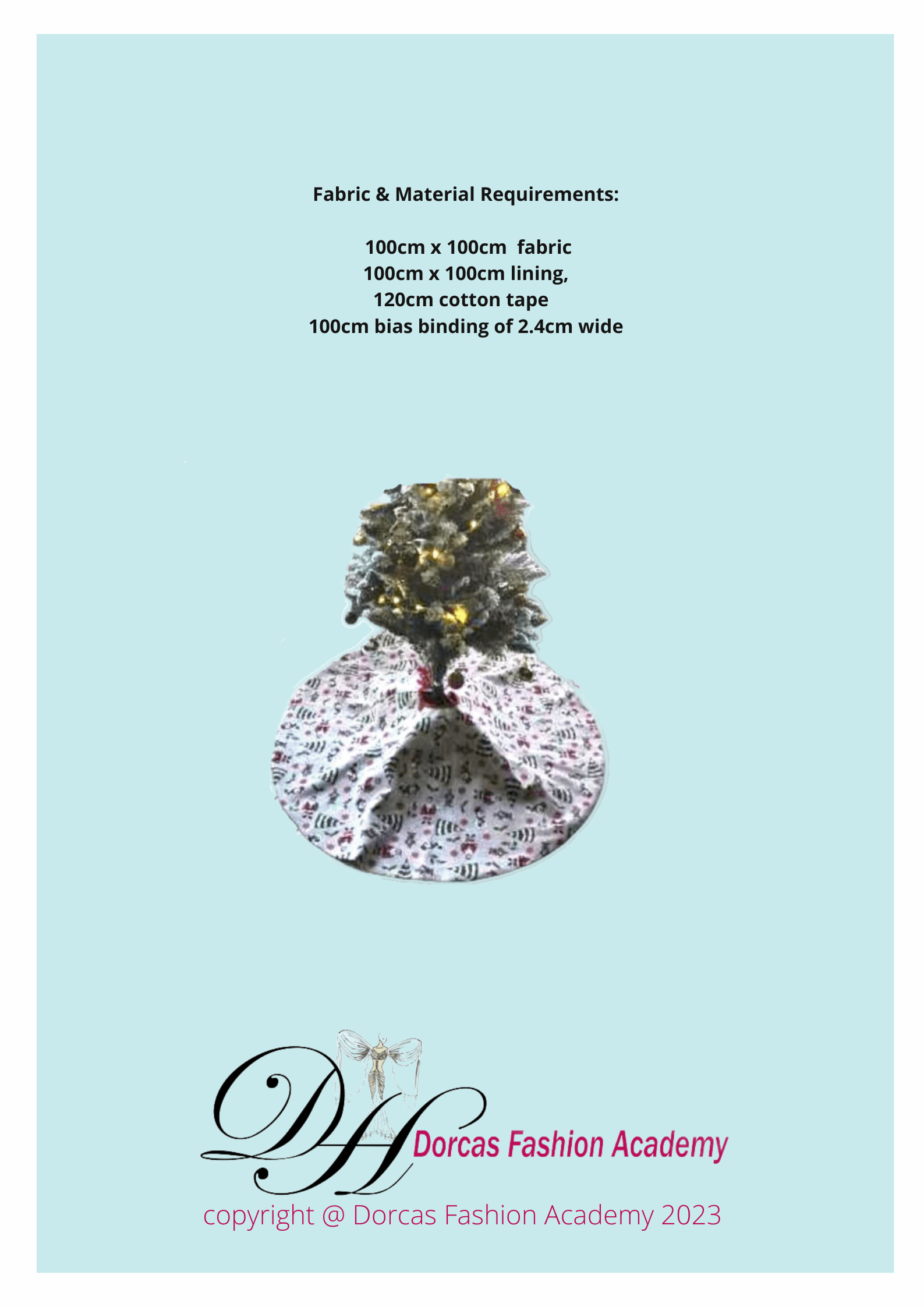 CHRISTMAS TREE SKIRT PDF SEWING PATTERNS & TUTORIAL