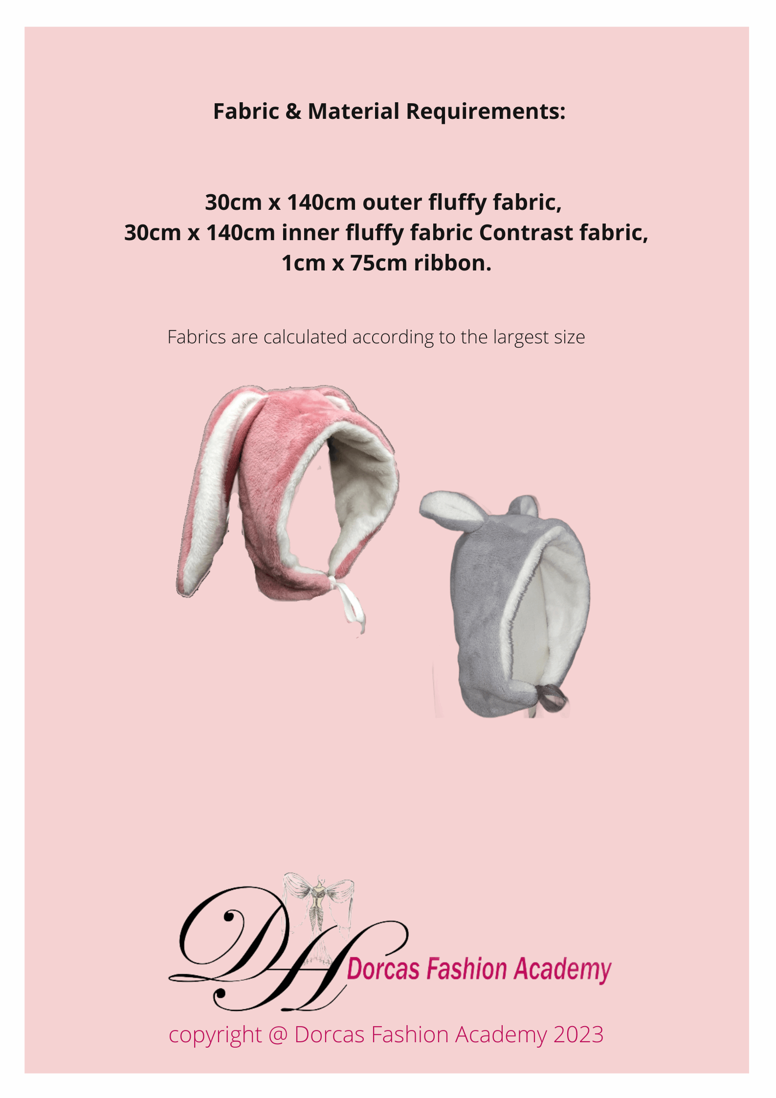 BUNNY EAR HAT PDF SEWING PATTERN & TUTORIAL - 6m-24m & 2y to 8y