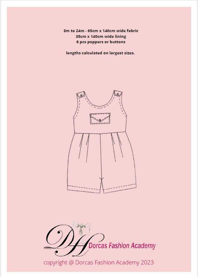 Dungarees pdf sewing pattern