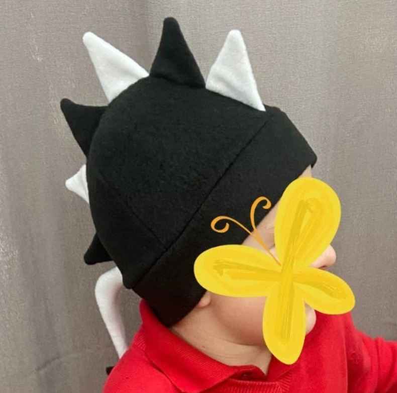 Kids Dino Hat PDF Sewing Pattern & Instructions - Fun Spiky Hat Ages 2-8
