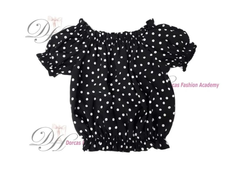 LADIES SHIRRING GYPSY TOP PDF SEWING PATTERNS & INSTRUCTIONS SIZES XXS - XXL