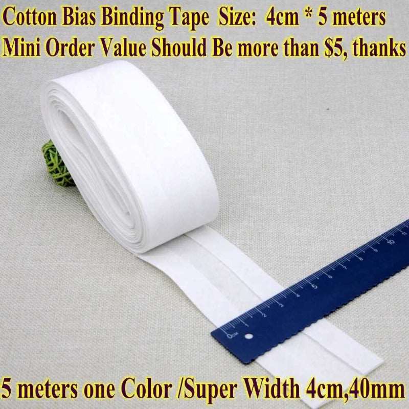 Cotton Bias Binding Tape  - Size 4cm x5 meters