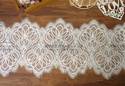 3 Meters Wide Eyelash Lace 23cm - European Non-Stretch Lace for Bra Making & Bustiers