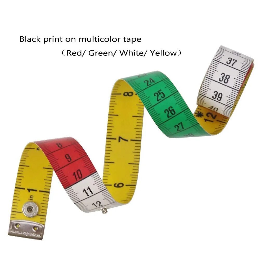 Measuring Tape for Tailor's & Dressmakers - Soft Tape with Snap Fasten
