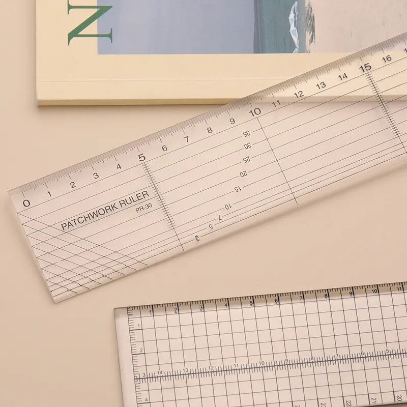 Transparent Patchwork & drafting rulers -1PCS Transparent Acrylic -Stu