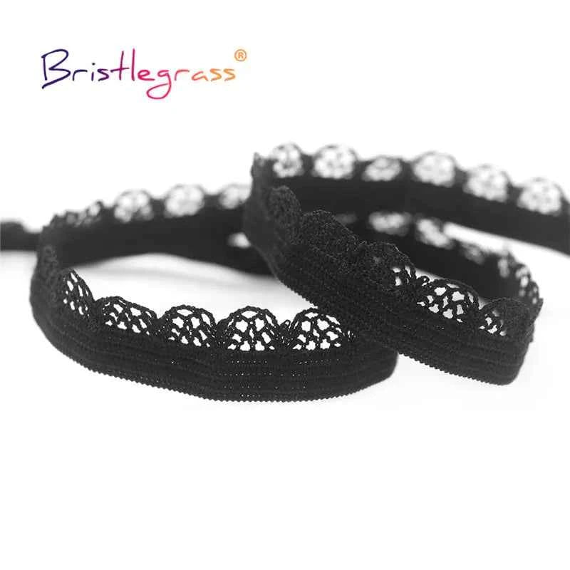 Picot Loop Frilly Lace Trim Elastic 10mm - Decorative Spandex Bands by the Yard