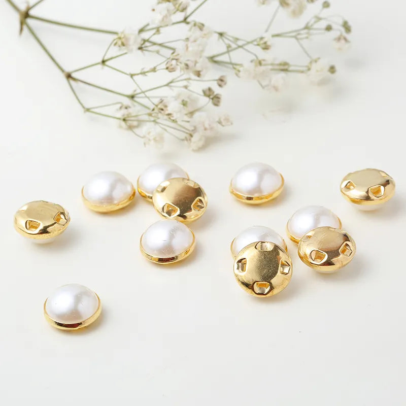Sew on Pearls with gold or silver claws in 6mm, 8mm,10mm,12mm