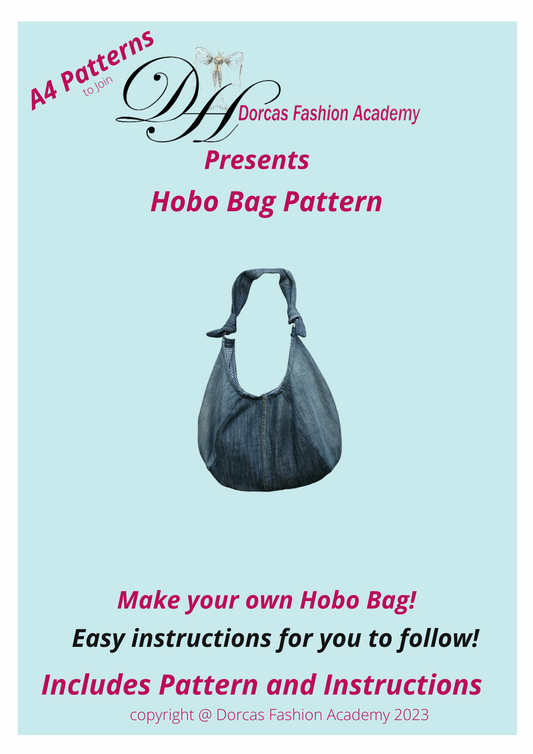 DENIM HOBO BAG - SEWING PDF PATTERNS AND INSTRUCTIONS