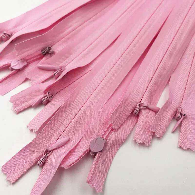 Invisible Zippers 20cm 10pcs #3 - Closed End Multiple Colors for Dresses & Garments