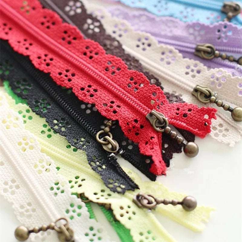 Lace Zippers - lot 6pcs