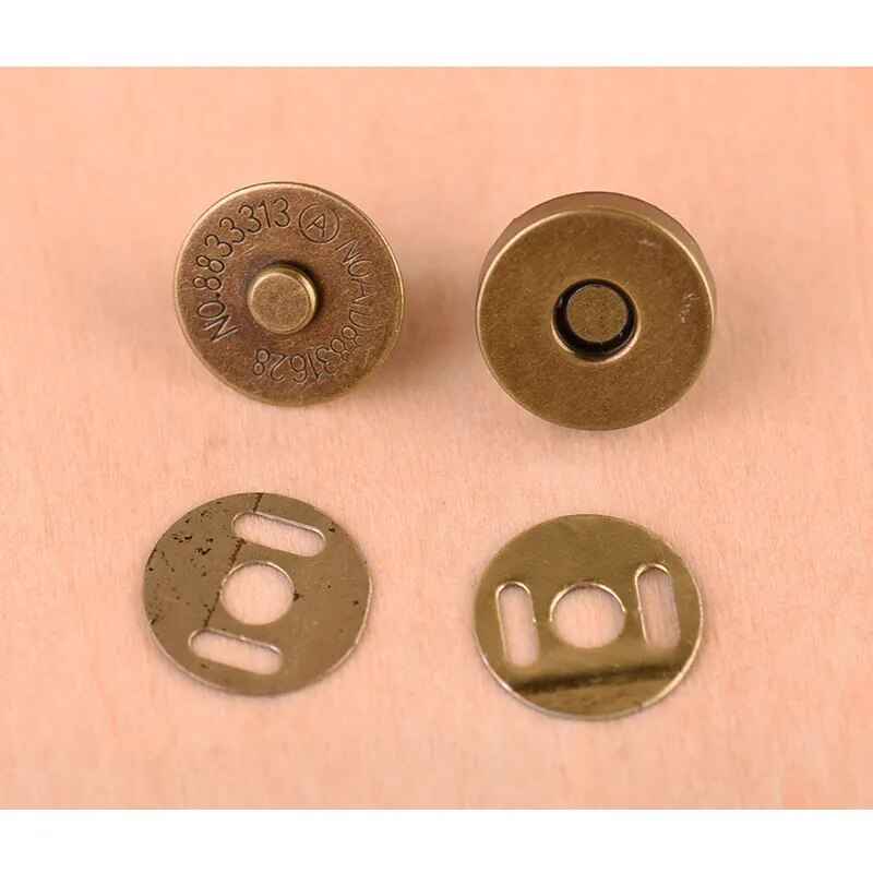 Magnetic Clasp Closures 50pcs - 14mm Snap Fasteners for Bags, Purses & Sewing Projects