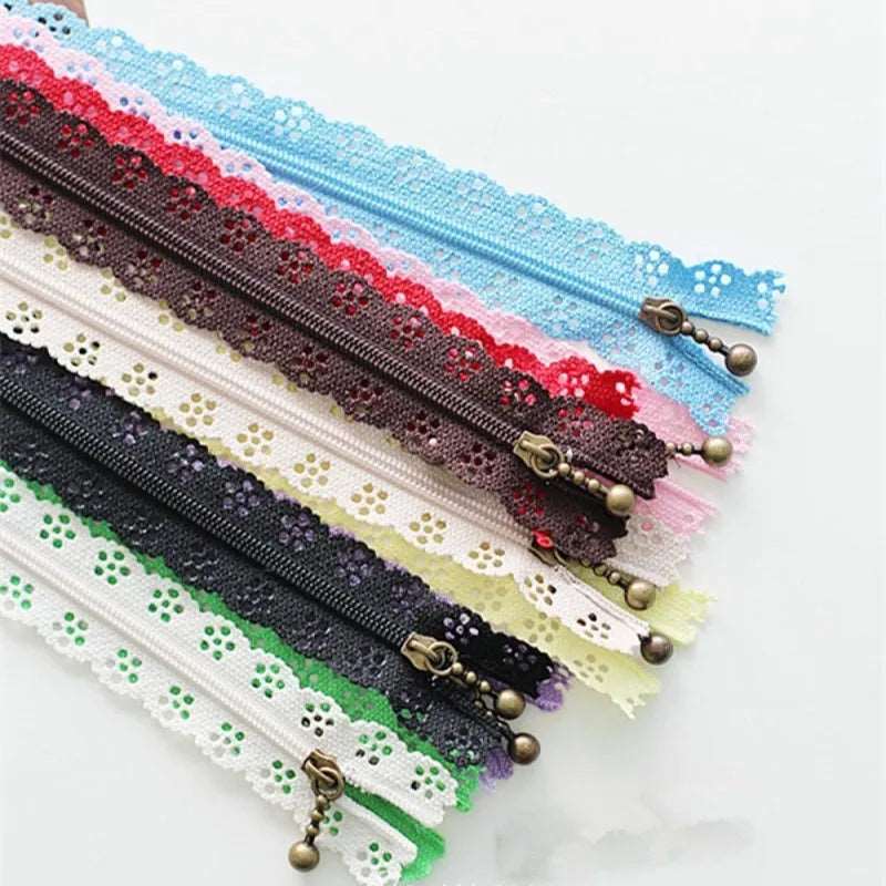 Lace Zippers - lot 6pcs