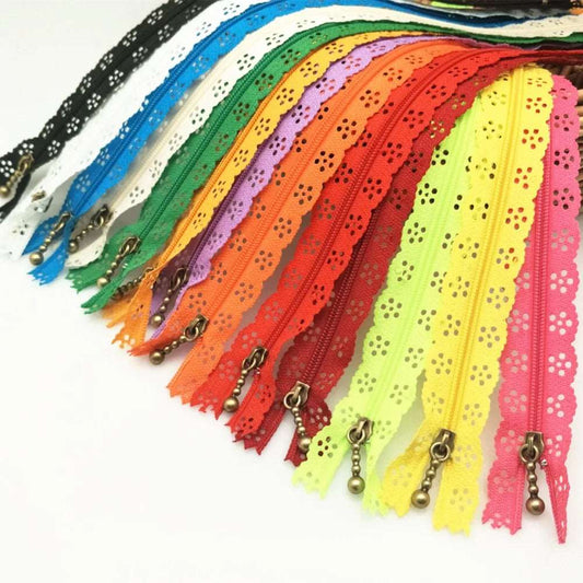 Lace Zipper x 10pcs lot x 20cm
