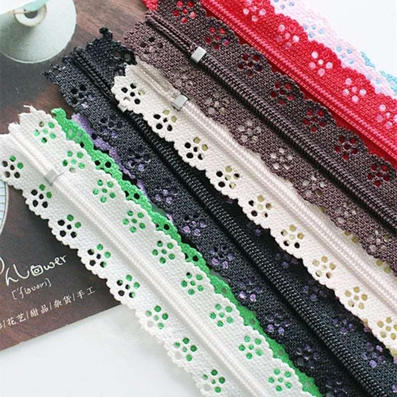 Lace Zippers - lot 6pcs