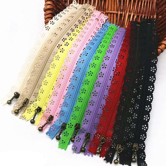 Lace Zippers - lot 6pcs