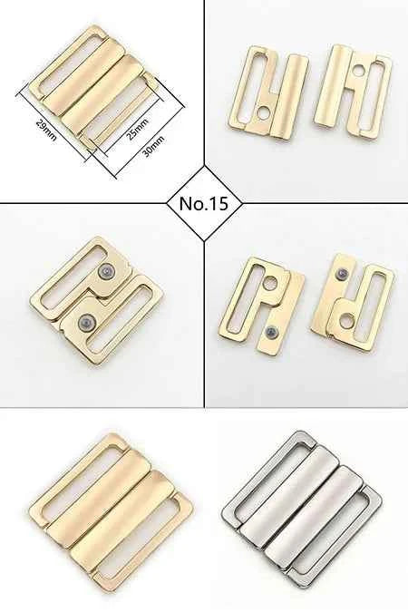 5 Sets Bra Front Closure Clips - Metal Clickers for Bras, Swimwear & Bikinis
