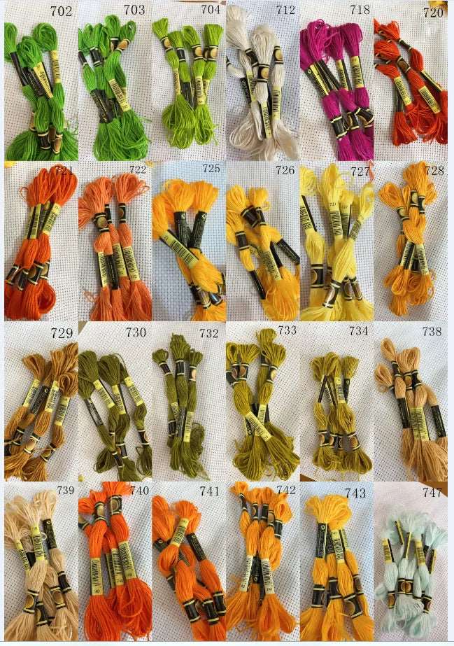 Cross Stitch/Embroidery Threads 6pcs