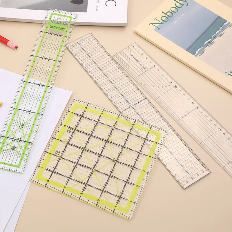Transparent Patchwork & drafting rulers -1PCS Transparent Acrylic -Stu