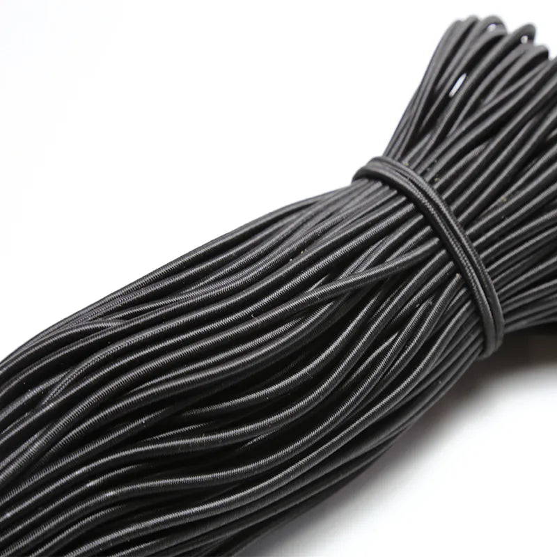 Round cord Elastic for sewing 1mm - 5mm black/white
