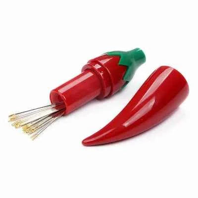 Needle Holder Case - Cute Chilli Pepper & Banana Shaped Needle Storage for Sewing