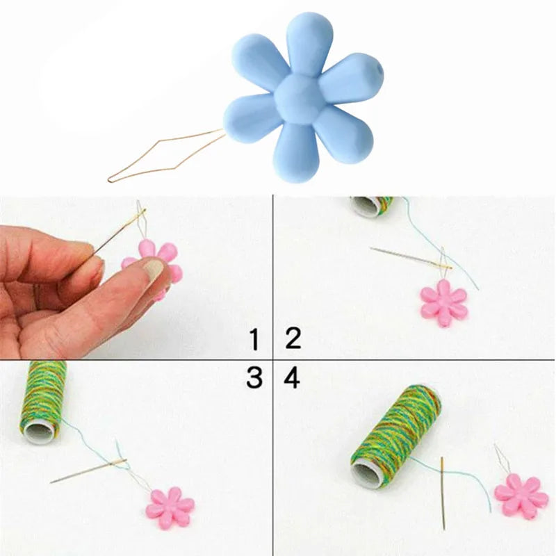 Flower Shape Needle Threaders - Easy Threading Tool (10 or 20 Pack)