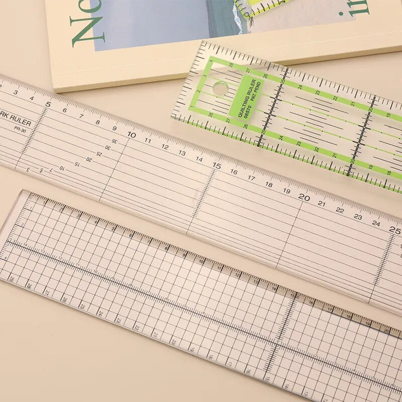 Transparent Patchwork & drafting rulers -1PCS Transparent Acrylic -Stu