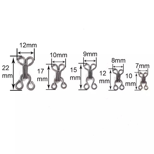 Hook and Eye Fastener 7-12mm 24pcs Closures