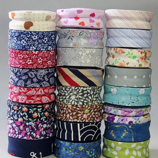 Printed Cotton Bias Binding - 25mm(1") Width / 5meters lot