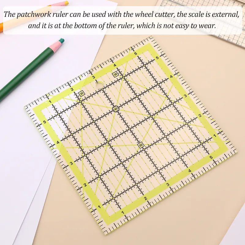 Transparent Patchwork & drafting rulers -1PCS Transparent Acrylic -Stu