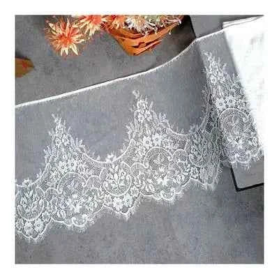 3 Meters One-Sided Eyelash Lace 30cm - Non-Stretch Lace for Sleeves & Skirt Hems
