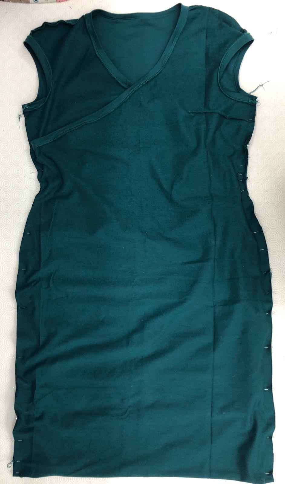Ladies Cross Over Jersey Dress PDF Sewing Pattern & Instructions - XXS-XL