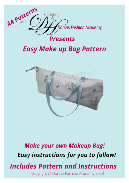 EASY MAKE UP BAG - SEWING PDF PATTERNS AND INSTRUCTIONS