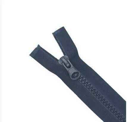 Open-Ended Resin Zippers 5pcs #5 - Separating Zips 50cm-70cm for Jackets & Coats