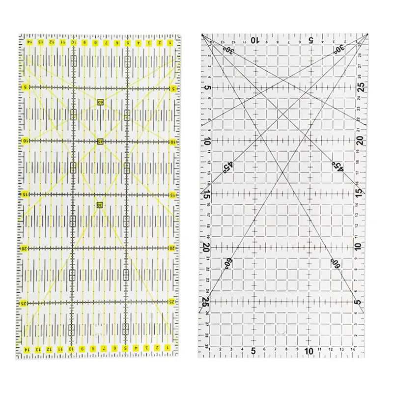 Patchwork Ruler with Grid Lines - 30x15cm  Quilting, patterndrafting T