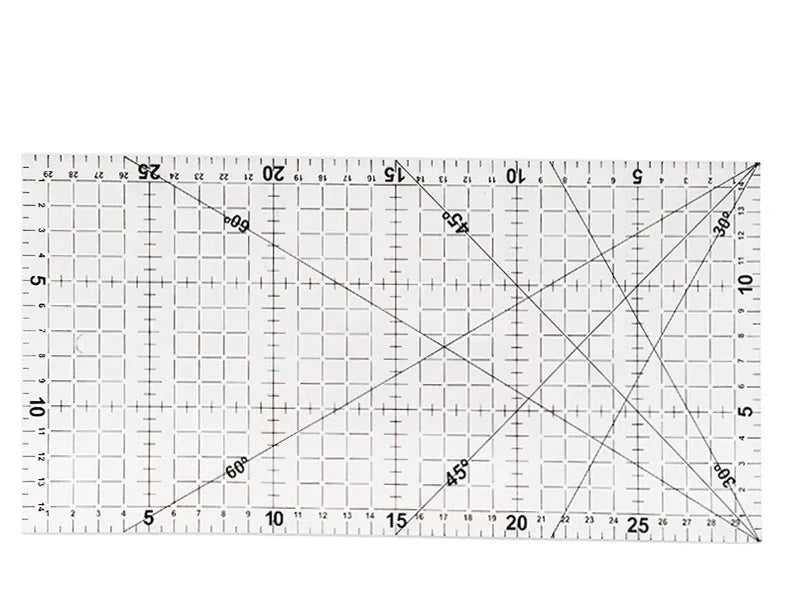 Patchwork Ruler with Grid Lines - 30x15cm  Quilting, patterndrafting T