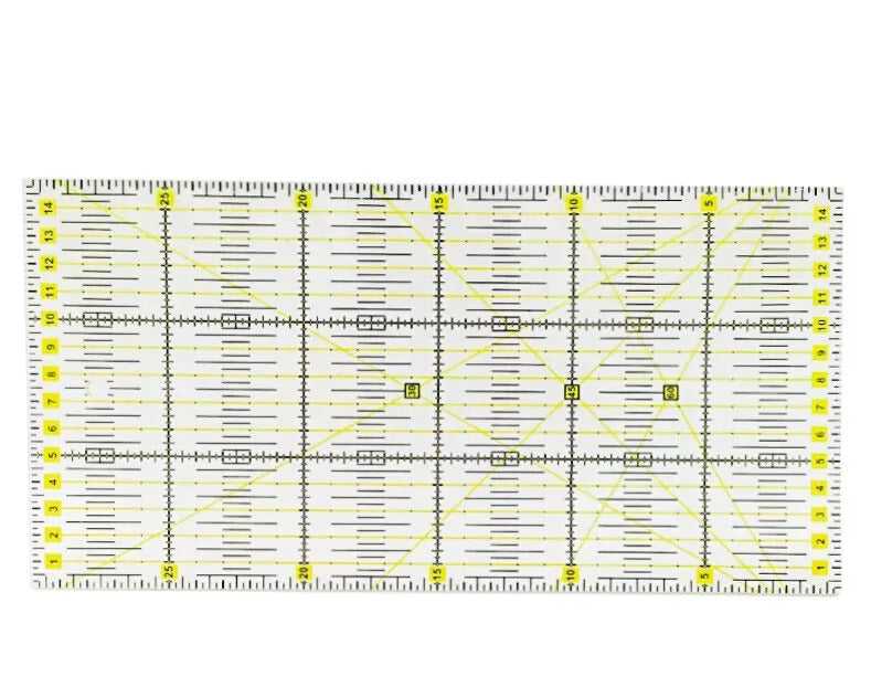 Patchwork Ruler with Grid Lines - 30x15cm  Quilting, patterndrafting T