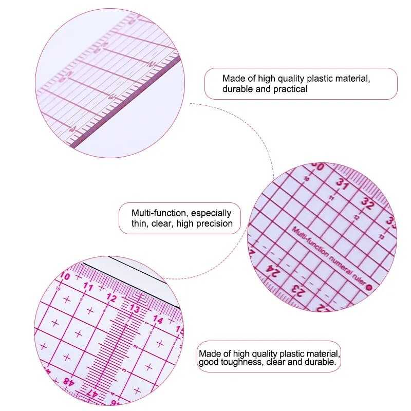 Plastic Drafting Ruler 54 cm - Transparent Acrilyc