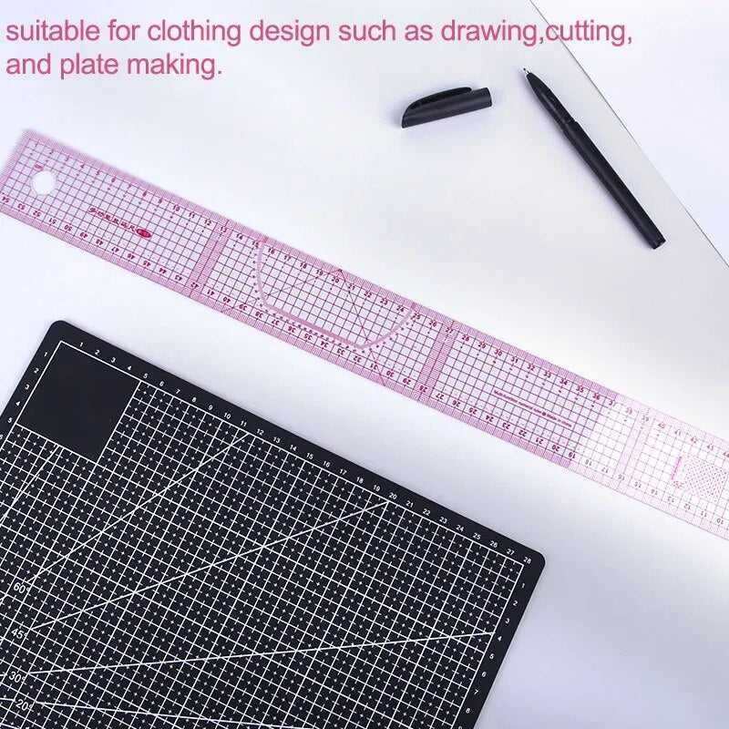 Plastic Drafting Ruler 54 cm - Transparent Acrilyc