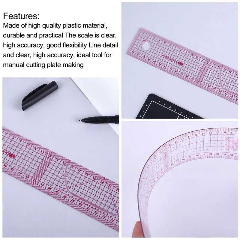 Plastic Drafting Ruler 54 cm - Transparent Acrilyc