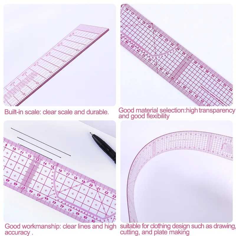 Plastic Drafting Ruler 54 cm - Transparent Acrilyc