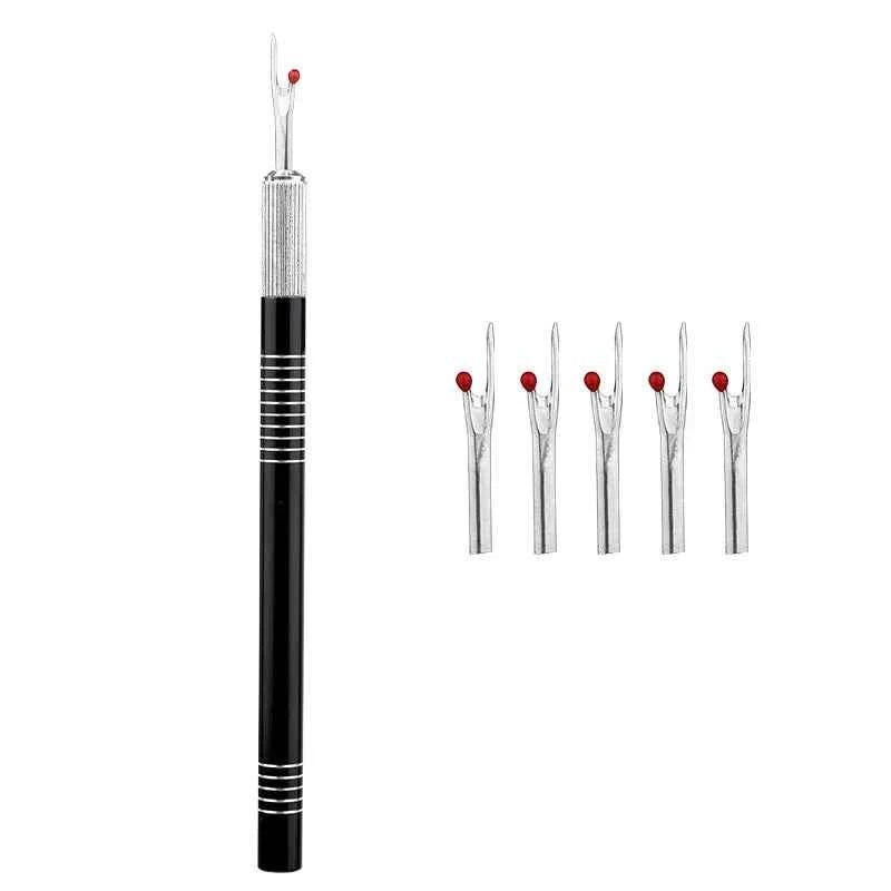 Professional Seam Ripper with 5 Replacement Blades - Premium Thread Unpicker for Garment Alterations