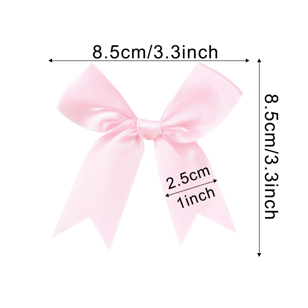 Satin Bows: 50Pcs - 8.5cm/8.5cm Craft Garment Accessories