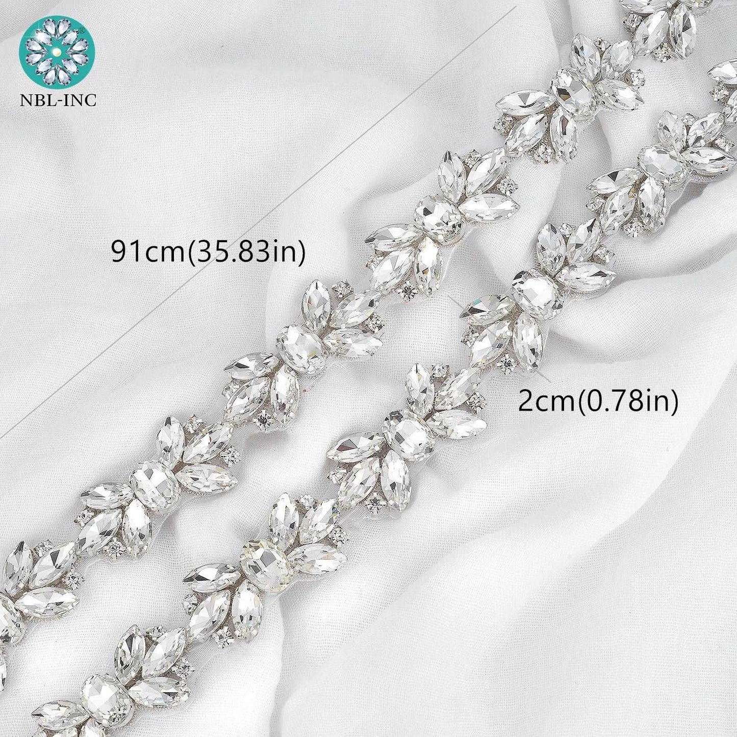(1 YARD) Silver clear bridal beaded crystal rhinestone applique trim belt gold sewing iron on for wedding dress clothing WDD0278