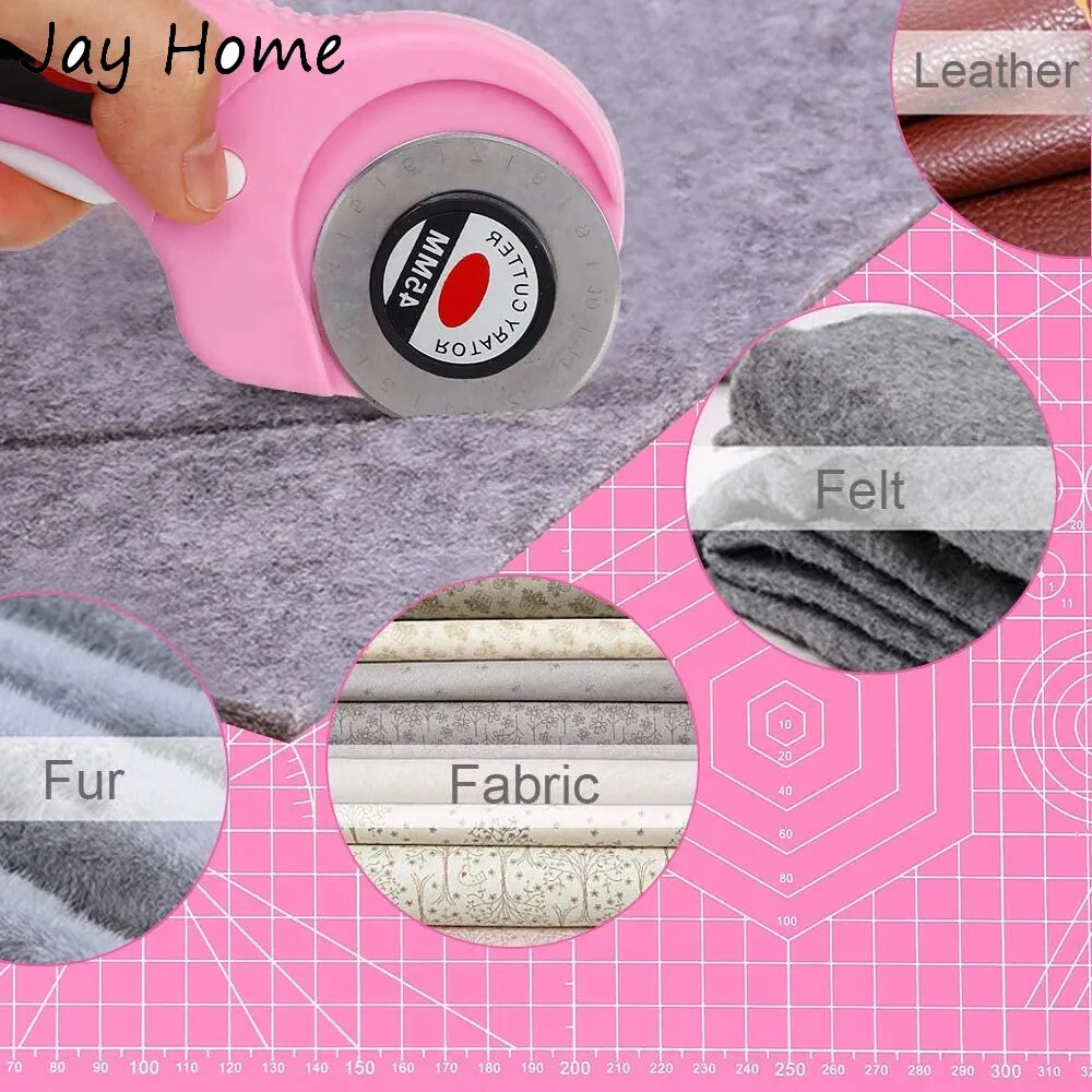 Rotary Cutter 45mm diametre with 5pcs Replacement Blades & Sewing Clip