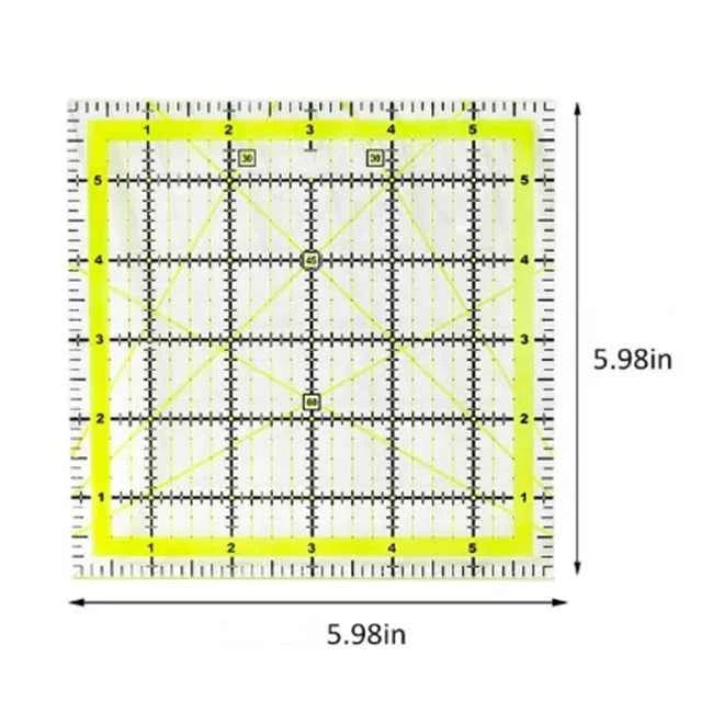 Transparent Patchwork & Drafting Rulers - Acrylic Rulers Multiple Sizes for Quilting & Pattern Making
