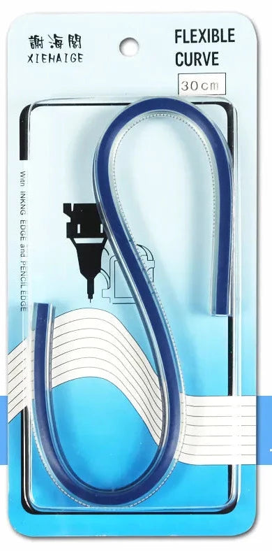 Flexible Curve Ruler - Pattern Drafting Tool - Serpentine Plastic 30cm