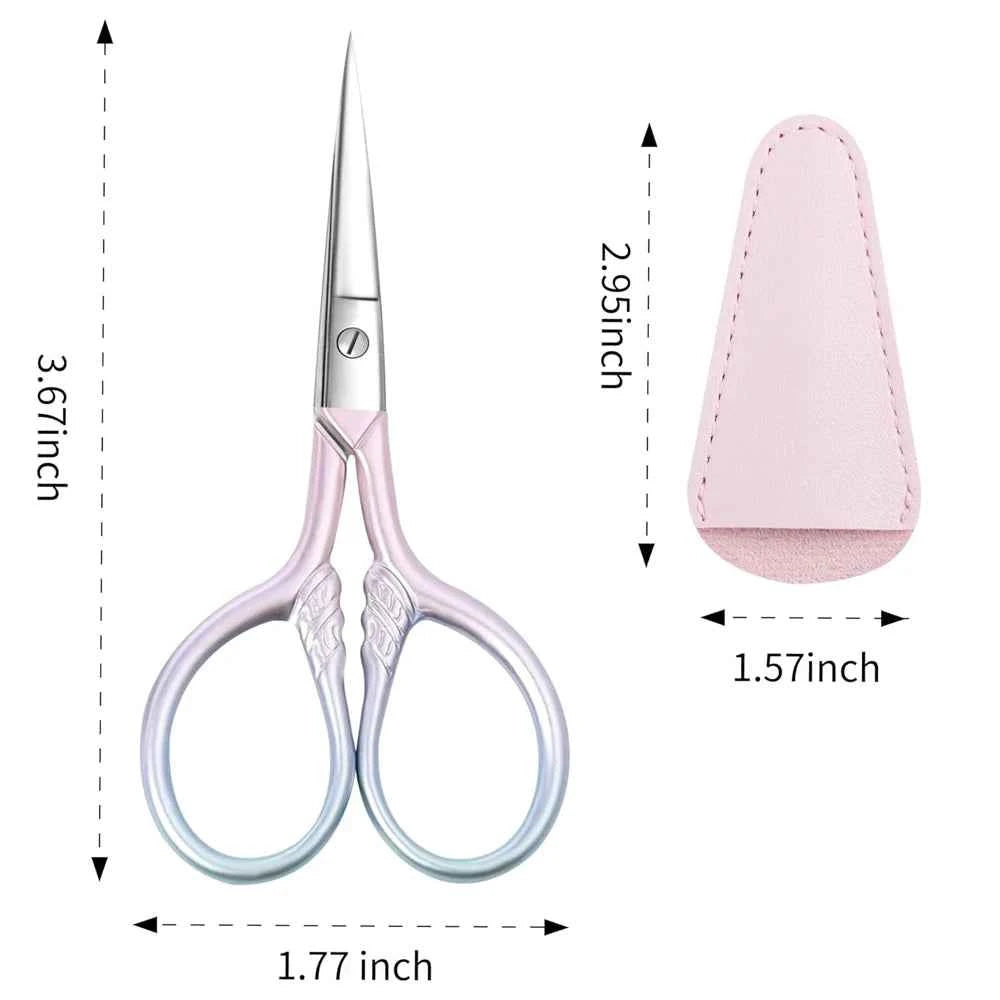 Multifunctional Stainless Steel Scissors - Small Embroidery & Eyebrow Scissors for Sewing & Beauty