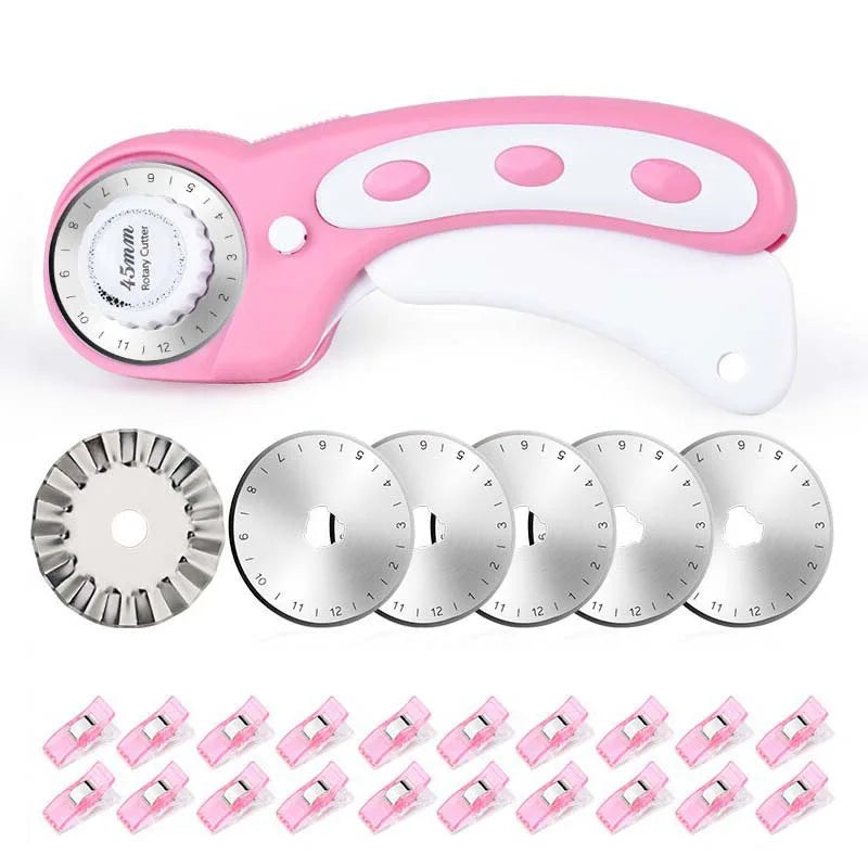Rotary Cutter Kit with Cutting Mat, Blades, rulers, scissors