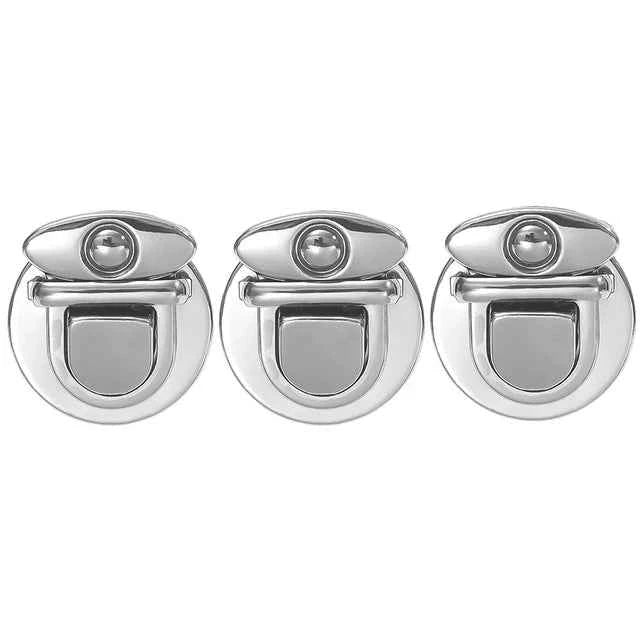 Metal Bag Clasp Lock 3pcs - Twist Turn Closure for Handbags, Purses & Totes